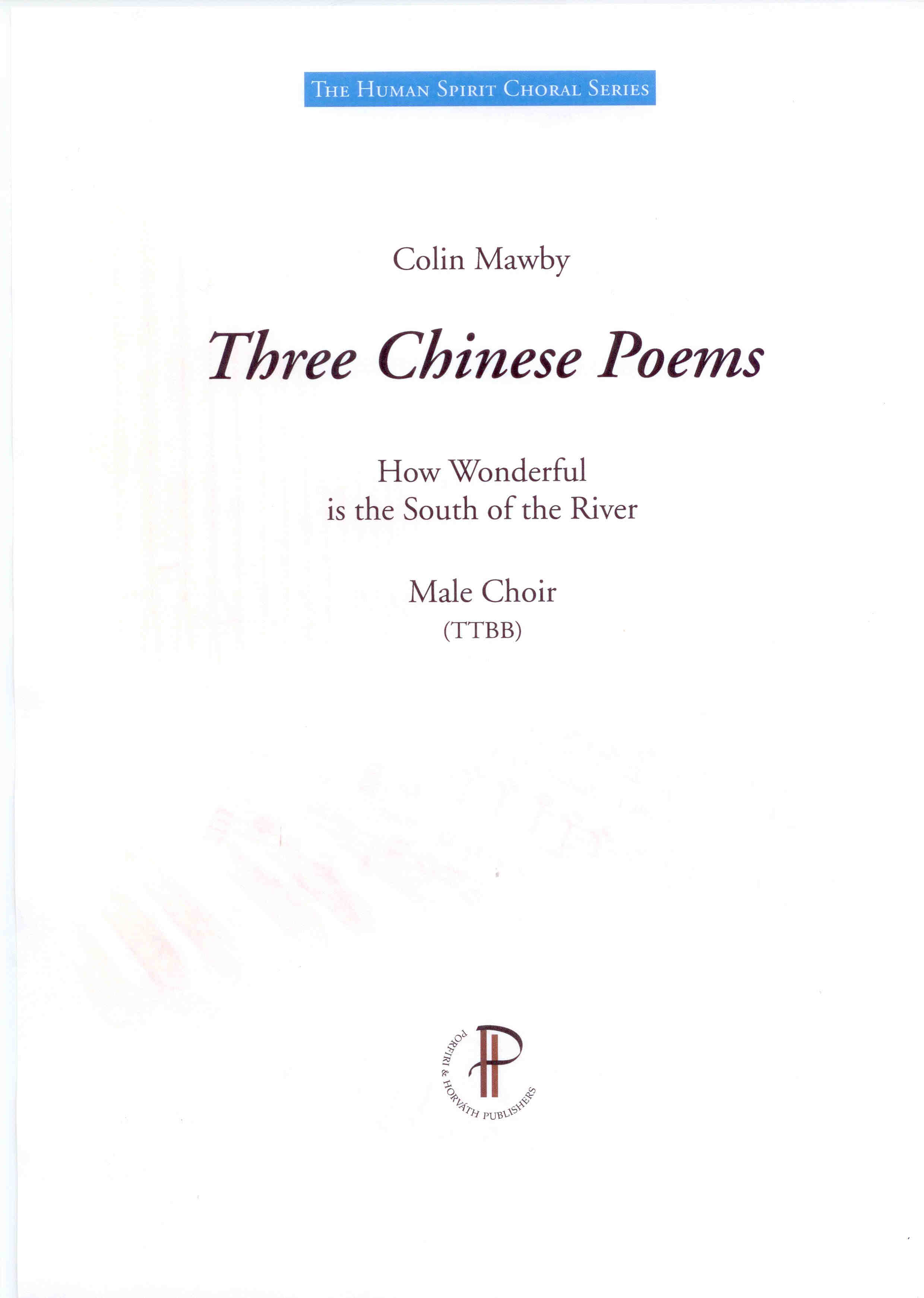 Three Chinese Poems - How Wonderful - Show sample score